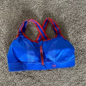 NWOT SheFit Ultimate Sports Bra Blue / Red